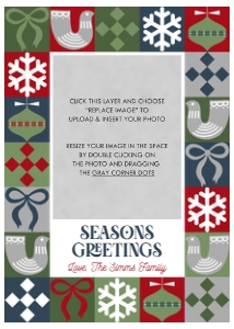 Colorful Geometric Christmas Card 6: Colorful Geometric Christmas Photo Card
