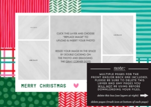 Colorful Patchwork Christmas Card: Colorful Patchwork Christmas Photo Card