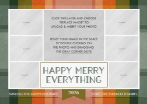 Plaid Collage - Multicolor: Multicolor Plaid Christmas Photo Card