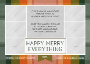 Multicolor Plaid Christmas Photo Card design preview