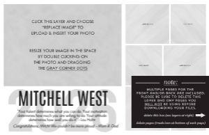 Half Page Multiple Photo Yearbook Senior Ad: Half Page Senior Yearbook Ad from Parents