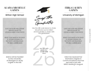 Double Graduation Triangle Table Sign Decor design preview