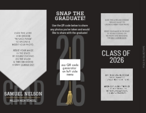 Modern Boys Graduation Table Sign Centerpiece Template design preview