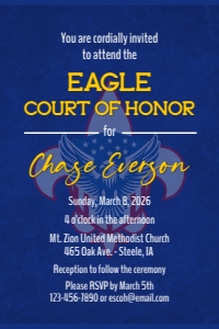 Court of Honor Scout Invitation 4x6": Court of Honor Invitation Template
