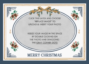 Nostalgic Christmas Photo Card Template design preview
