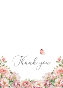 5 x 3.5 Thank You Tent Card Blush Pink design preview