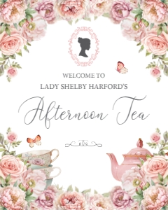 16 x 20 18 x 24 24 x 36 Aft Tea Blush Pink Welcome Sign design preview