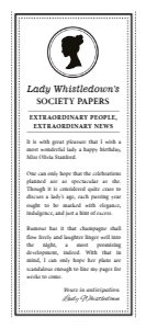4 x 9 Lady Whistledown Society Birthday Announcement design preview