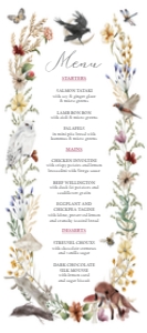 4 x 9 Enchanted Evening Dinner Menu 2 design preview