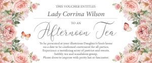 6 x 2.5 Voucher Afternoon Tea Blush Pink design preview
