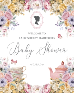 16x20, 18x24, 24x36 Baby Shower Welcome Sign Pastel design preview