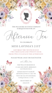 Afternoon Tea Pastel Electronic Invitation design preview