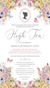 High Tea Pastel Electronic Invitation design preview