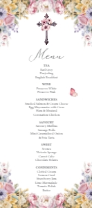 4 x 9 Church Event Menu Pastel Flowers Cross.ai design preview