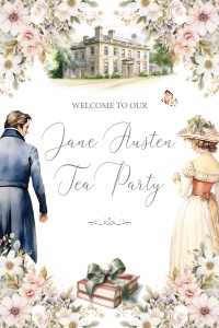 A4, 8x10, 12x18 Jane Austen Welcome Signs Mansion design preview