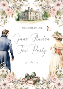 A3 A2 A1 Jane Austen Welcome Sign Metric Mansion design preview