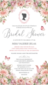 Mobile Bridal Shower Blush Pink Invitation design preview