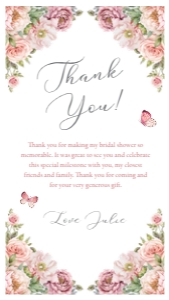 Mobile Thank You Note Blush Pink design preview