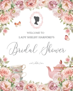 16x20, 18x24, 24x36 Bridal Shower BP Welcome Signs design preview
