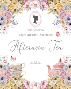 16 x 20 18 x 24 24 x 36 Aft Tea Pastel Welcome Sign design preview