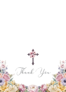 5 x 3.5 Church Event Thank You Tent Card Cross design preview