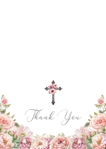 5 x 3.5 Church Ladies Folded BPink Thank You Tent Card design preview