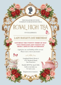 5 x 7 Royal High Tea Gold Frame design preview