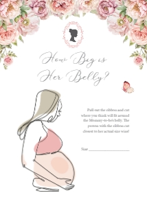 14 x Baby Shower Games Blush Pink, Cameo, 5x7 design preview