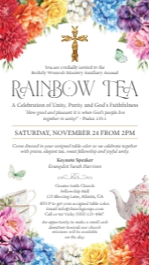 Church Rainbow Tea Mobile Invitation design preview