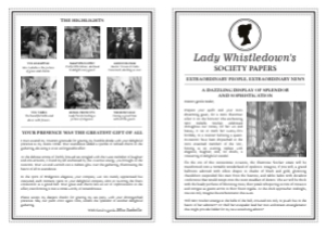 A4 Lady Whistledown Leaflet design preview