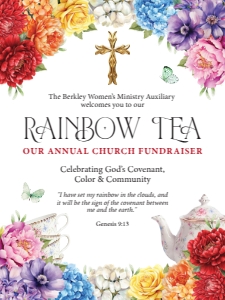16x20, 18x24, 24x36 Church Rainbow Tea Welcome Signs design preview