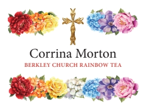Rainbow Church Tea Name Badges design preview