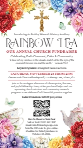 Church Rainbow Tea Fundraiser Invitation design preview
