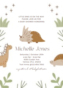 BS_Dinosaur_002_Card: BS_Dinosaur_002_Invitation Set