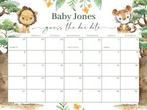 BS_Safari_001_Calendar due date 24x18 design preview