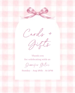 BS_Gingham Pink_001_Custom Sign 8x10 design preview