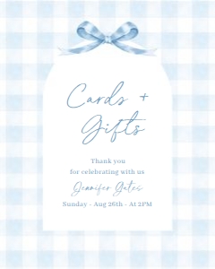 BS_Gingham Blue_001_Custom Sign 8x10 design preview