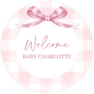 BS_Gingham Pink_001_Cupcake Topper design preview