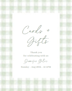 BS_Gingham Sage Green_001_Custom Sign 8x10 design preview