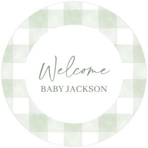 BS_Gingham Sage Green_001_Cupcake Topper design preview