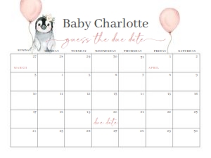 BS_Penguin_003_Calendar due date 24x18 design preview