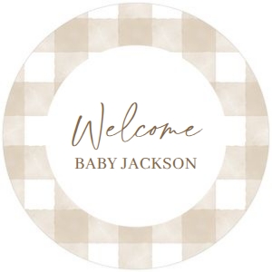 BS_Gingham Brown_001_Cupcake Topper design preview