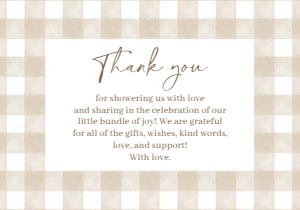 BS_Gingham Brown_001_Thanks & Display design preview