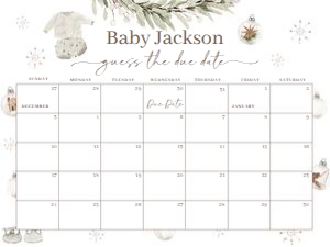 BS_Merry Little_002_Calendar due date 24x18 design preview
