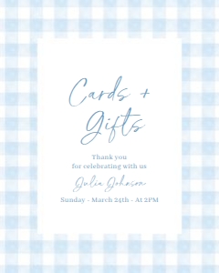 BS_Gingham Blue_002_Custom Sign 8x10 design preview