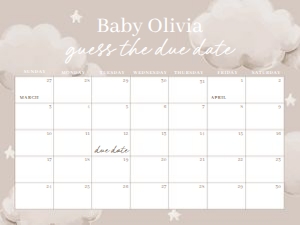 BS_Little piece of heaven_001_Calendar due date 24x18 design preview