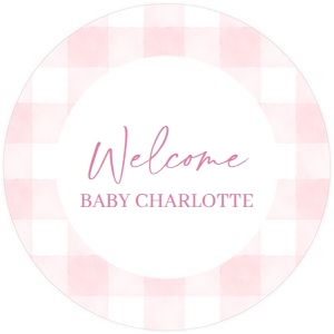 BS_Gingham Pink_002_Cupcake Topper design preview