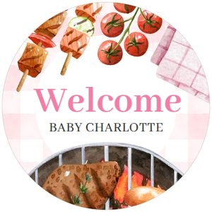 BS_BBQ Pink_BBQBS003_Cupcake Topper design preview