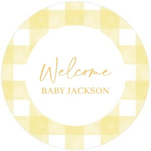 BS_Gingham Yellow_YGHBS001_Cupcake Topper design preview