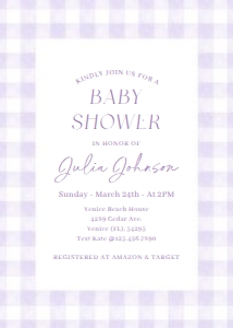 BS_Gingham Purple_PGHBS001_Invitation Set design preview